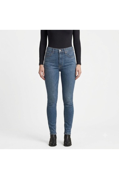 Levi's بنطلون جينز نسائي مرن من ميل هاي سوبر سكيني - 0184