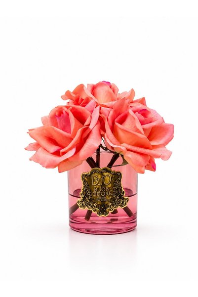 BUON ODORE Pembe Cam Gold 5 Gül Charm Mercan - Luxury Home Perfume
