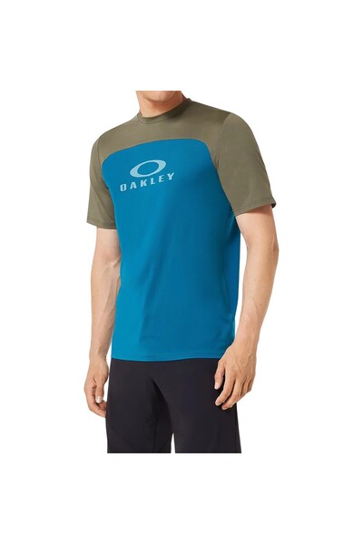 Oakley Tricou ciclism bărbați Free Ride Rc FW 2025 - Albastru/Verde - S
