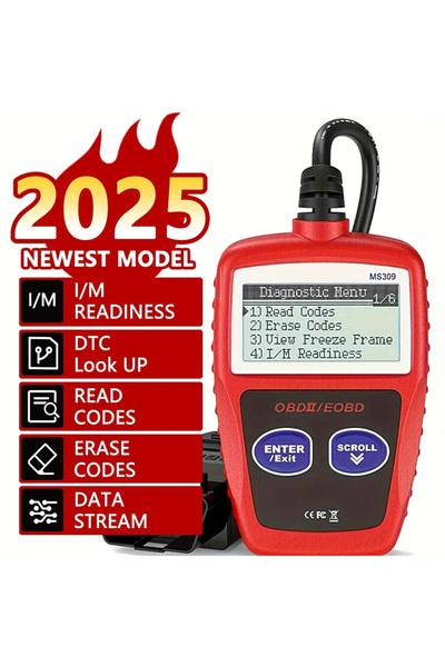 Choice Red MS309 OBD2 Scanner Tool - Upgraded Version, Red and Black PVC Diag...