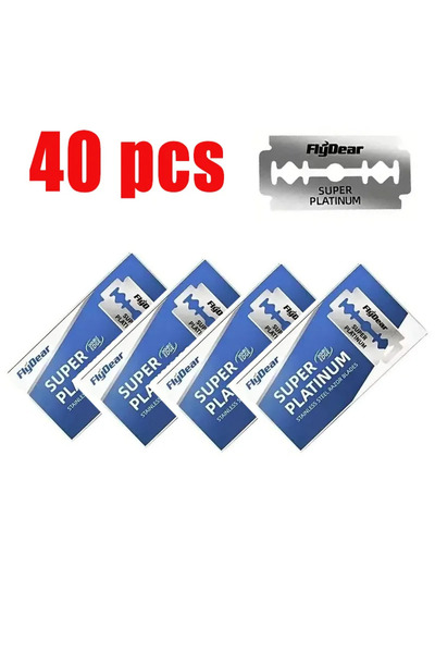 Choice 40pcs(4 boxes) 10-100Pcs Stainless Steel Razor Blade Old-Fashioned Man...
