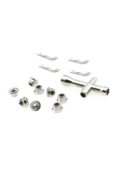 Choice SILVER 1 Set Metal M4 Flange Lock Nuts Anti-skip Hex Wheel Adapter For...