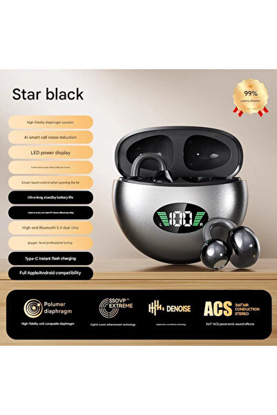 Choice black Original Wireless Earphones Bone Conduction Headset Bluetooth 5....
