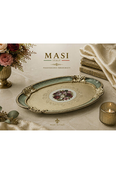 ROY KING صينية قهوة بيضاوية MASI MS48 مقاس 30*22 ساج