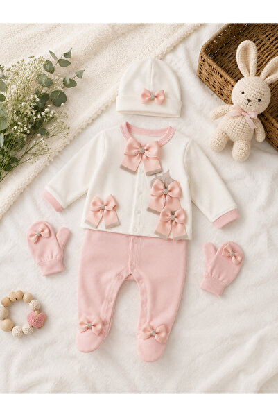 Waffle Baby 0-3 Aylık Yenidoğan Hastahane Çıkışlı 3 Parça Bebek Tulum Takımı ...