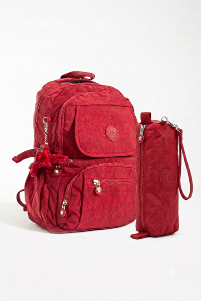 Baginn Clinker School Bag with Pen Holder and Gorilla Keychain Gift High Scho...