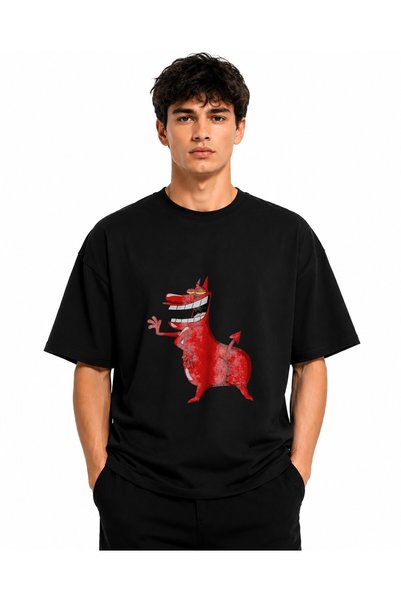 Inscriptie Unisex Βαμβακερό T-Shirt Υψηλής Ποιότητας  "Ο Κόκκινος Άνθρωπος "
