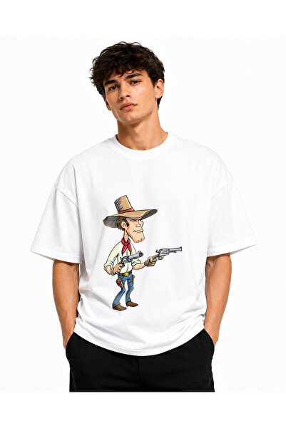 Inscriptie Tricou Unisex Bumbac Premium Casual " Cowboy action "