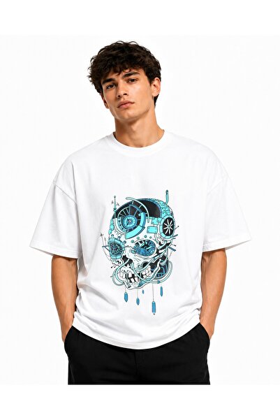 Inscriptie Ουνισέξ Βαμβακερό T-Shirt Υψηλής Ποιότητας " Τέχνη με ρομποτικά κρ...