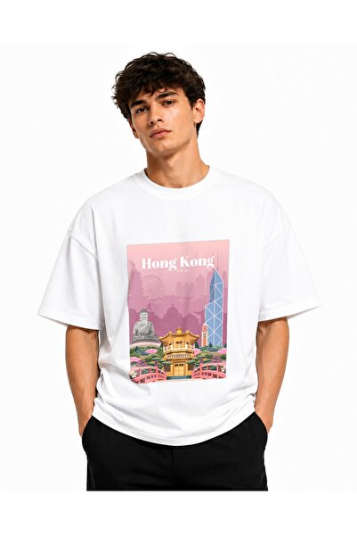 Inscriptie Tricou Unisex Bumbac Premium Casual " Hong Kong, China "