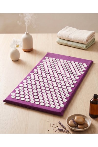 Yogatime Spiked Mat – Purple - Mat with Acupressure Massage Features, Acupuncture Mat