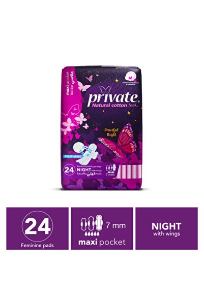 PRİVATE Maxi Night With Wings 24 Pads