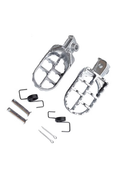 Choice1 مساند قدم فضية للدراجات النارية (زوج واحد) لـ XR50R CRF50 CRF70 CRF80...