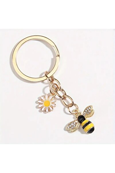 Choice E4174 Cute Keychain Bee Honeycomb Heart Flower Key Ring Garden Key Cha...