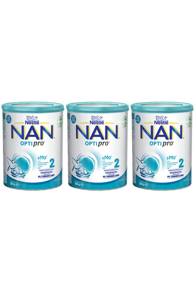 Nestle Pachet NAN 2 Optipro, 3 x 800 g (6-12 luni)
