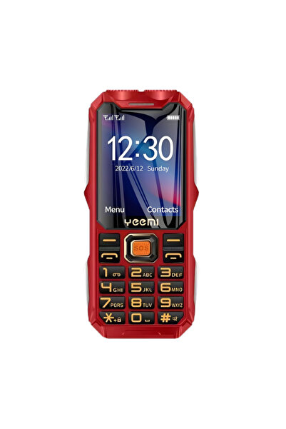 choice2 Standard Red Q8 GSM 2G Rugged Mobile Phone Big Battery Double Flashli...