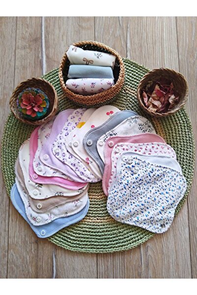 ECOSOFT Yıkanabilir Günlük Ped %100 Pamuk Bambu Ultra İnce Doğal Ped (4 Adet)