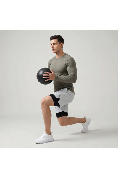Zaecy 2-in-1 Shorts for Men – Frost Ash
