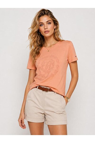 Tommy Hilfiger Olive Garden Florall T-Shirt Ww0Ww29659 Regular Fit