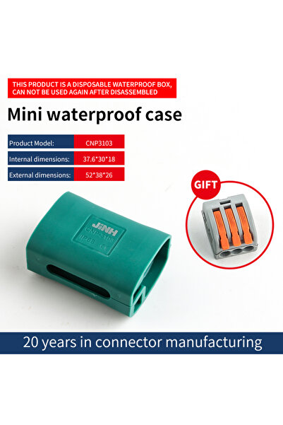 Choice6 CNP3103 CMK413 JINH IP68 Mini Gel Wire Connector Junction Box Waterpr...