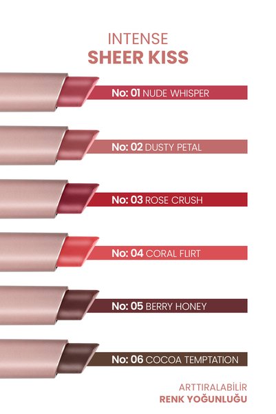 Catherine Arley Intense Sheer Kiss Lipstick 01 Nude Whisper