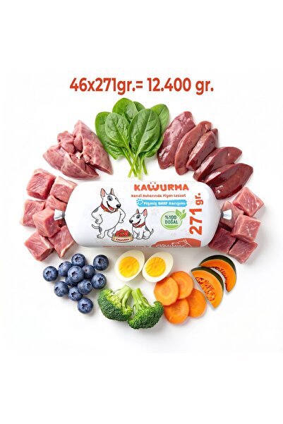Çiğmamam Barf Kavurma Pişmiş Barf Köpek Maması 12.4 Kg - 271 g x 46