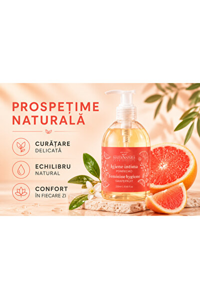 MaterNatura Gel Igiena Intima 250ml-Curatare Delicata, Respecta pH-ul Fiziolo...