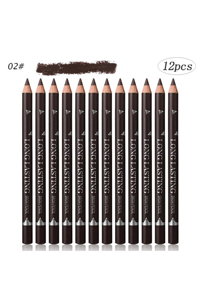 Choice10 12pcs Brown 02 6/12PCs eye brow pencil waterproof professional women...