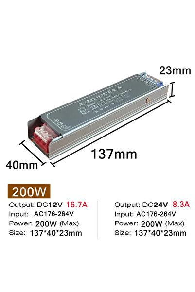 Choice 12V 200W DC 12V 24V Switching Power Supply AC176-264V LED Light Driver...
