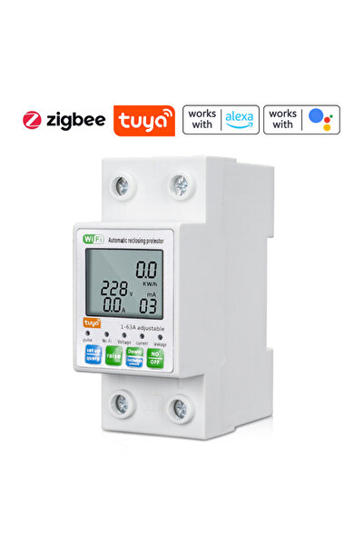 Choice جهاز حماية إعادة التوصيل التلقائي الذكي بتقنية ZigBee من Tuya، عداد ال...
