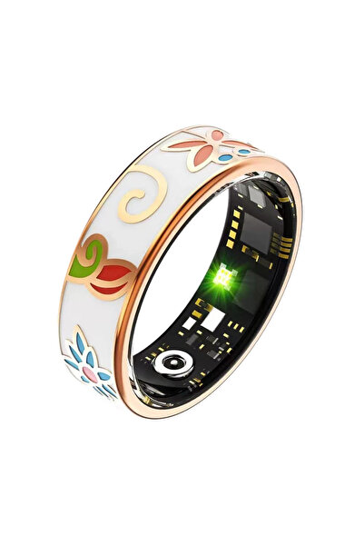 choice2 7 White-enamel color NEW Healthy Smart Ring 5 ATM Waterproof Wireless...