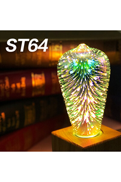 Parkson ST64 3D LED Light Bulb E27 220V ST64 G80 G95 G125 A60 Diamond Heart D...