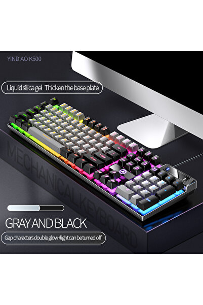Choice1 Gray and black Pairs YINDIAO Keyboard Gaming Wired Laptop Desktops PC...