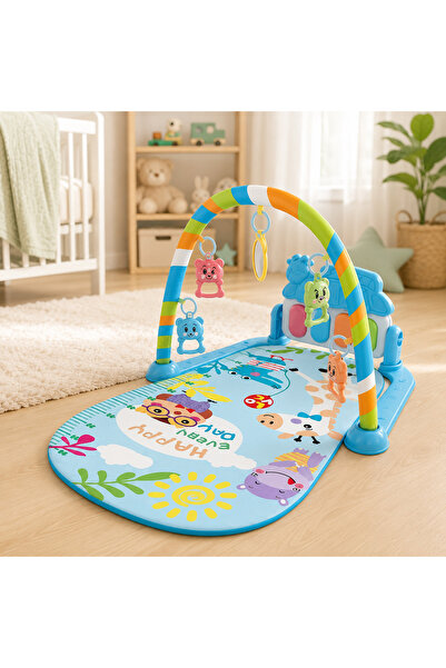 Salamandra Kids Луксозна бебешка постелка за игра с регулируемо пиано и интер...