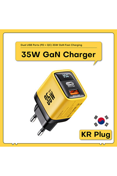 Choice KR Plug USB C Charger 35W Gan Fast Charge Charger Type C PD3.0 QC4.0 P...