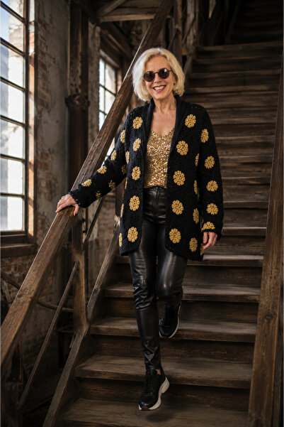 El örgüsü Ydr Design Glitter Cardigan