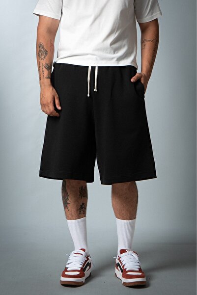 Crupt Studio شورت رجالي أسود من ماركة Modern Ease Jorts