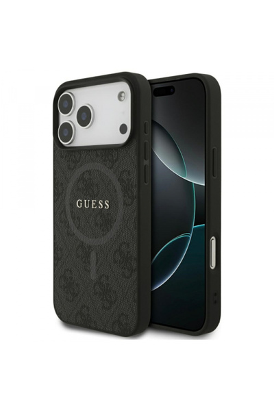 Apple Husa MagSafe pentru iPhone 17 Pro Max, Guess, 4G Ring Classic Logo, Neagra