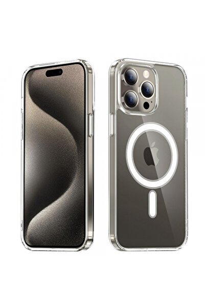 Apple Husa MagSafe pentru iPhone 15 Pro Max, Techsuit, Pro, Transparenta