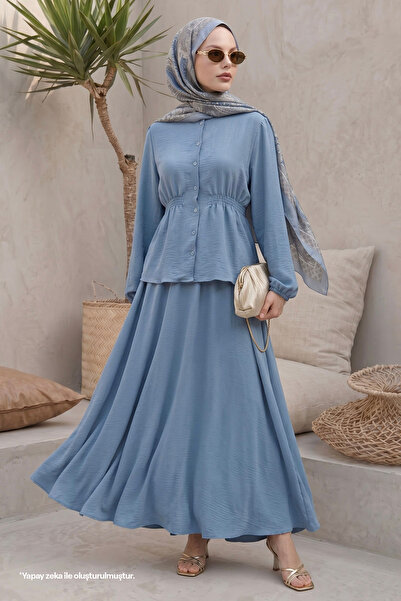 InStyle Skirted Gipeli Ice Blue Ayrobin Suit