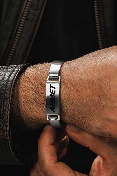OSMANLI GÜMÜŞ Men's Steel Bracelet - Elemantel Circle Model Men's Bracelet Ha...