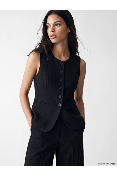 LC Waikiki Alita City Poplin Women's Classic Vest with a Difference