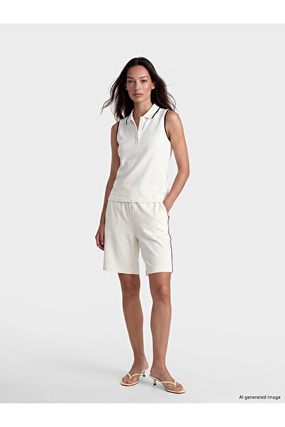 LC Waikiki Nevavm Women's Shorts with Elastic Waist and Stripes