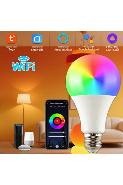 Choice4 GGBEE Yes 220V 20W Tuya RGB LED Light Bulbs Smart WiFi E27 Smart Lamp...