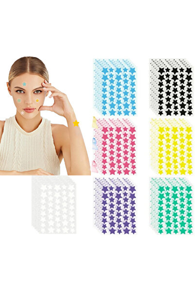 DUTRIEUX 1400 pcs 1400pcs 1400 pieces of Multi-color Star Acne Patches,Pimple...