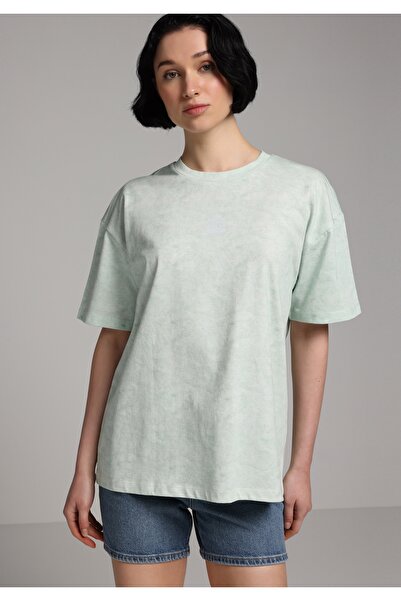 Colin's Relax Fit Round Neck Plain Women's Green Short Sleeve T-Shirt