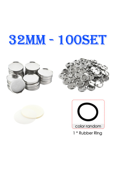 Choice3 32mm 100 Set 100Sets 25/32/37/44/58MM Round Badge Pin Button Maker Ma...