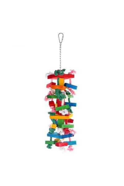 Choice Multicolor Toy Bird Large and Medium-Sized Macaw Nibbling Toy Wooden C...