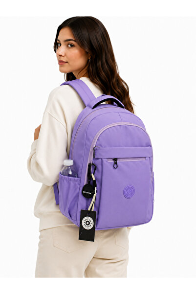 Harmela Daily Backpack Unisex Water-Resistant Lilac Color School Bag 2300