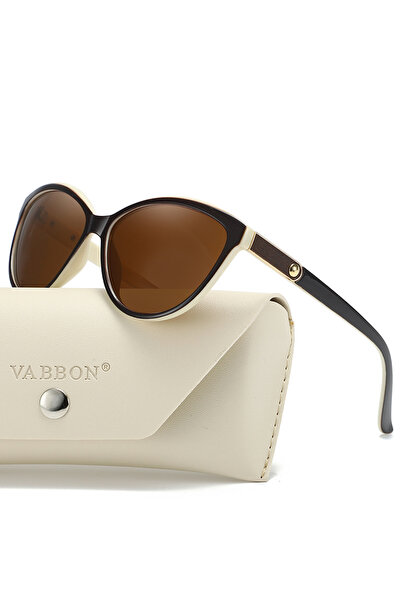 Choice1 Brownwhite VABBON New Sunglasses For Women's Trendy Round Face Person...
